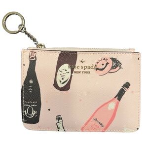 Kate Spade Pink and Black Champagne Print Wallet